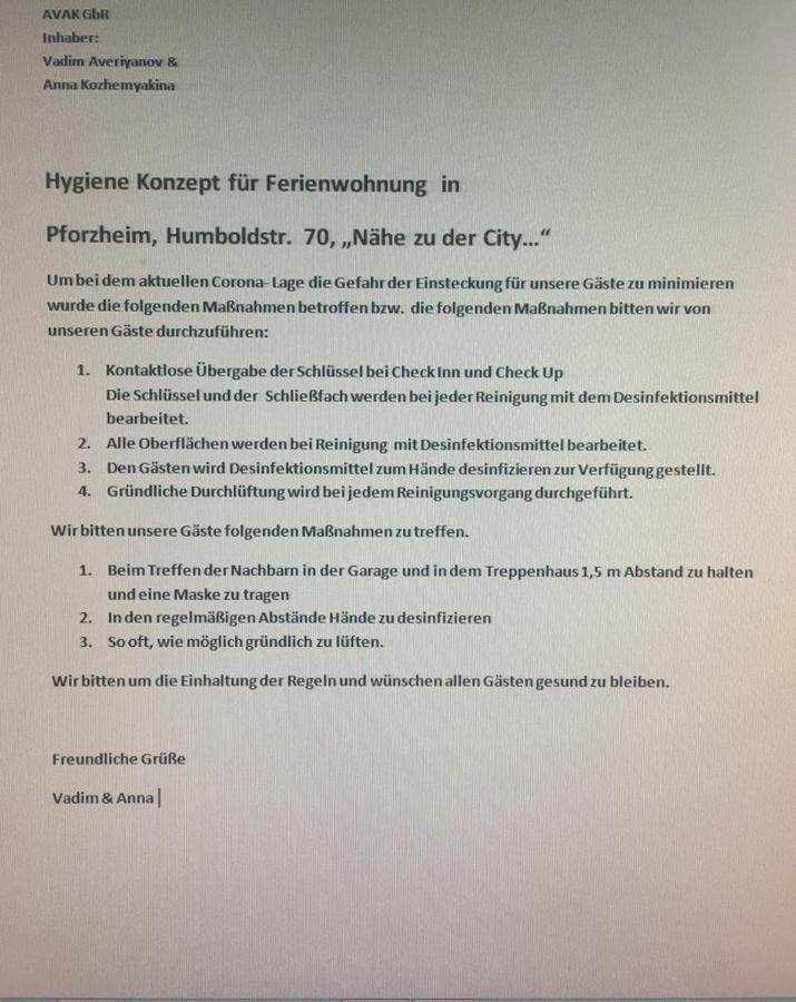 Nahe An Der City Fuer Monteure Und Fuer Urlauber Pforzheim Exterior foto